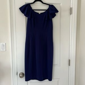 Royal blue midi dress